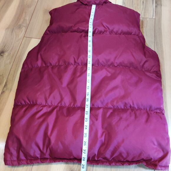80s BTTF McFly Class 5 Mountaineering USA Made Goose Down Vest  Size L Burgundy - Picture 8 of 10
